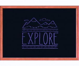 Купить меловую доску 90х60 см Минск - Infostend 920102