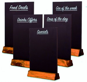 Тейбл-тент с лого, ценник черный меловой купить Минск - Infostend 920103